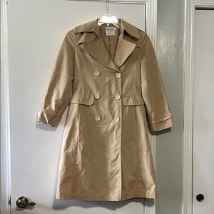 Tan Trench Coat Double-Breasted Classic